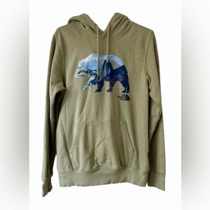 Men’s North Face Bear Hoodie Size Small Light Green Outdoors